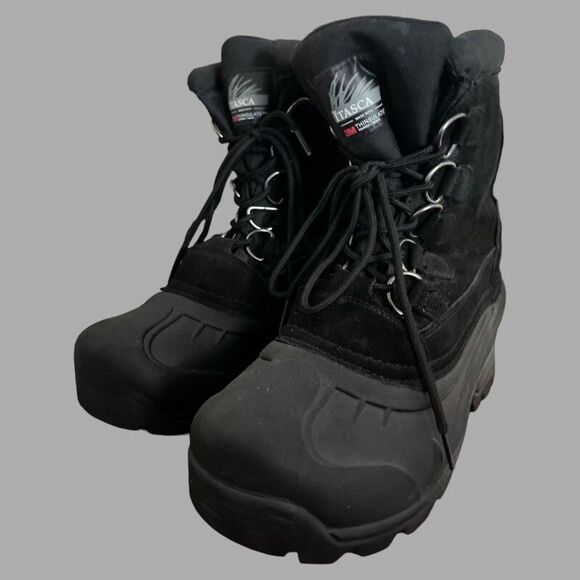 Itasca Men’s Winter Snow Boots Size 7 Black Waterproof Insulated 3M Thinsulate - Picture 3 of 10